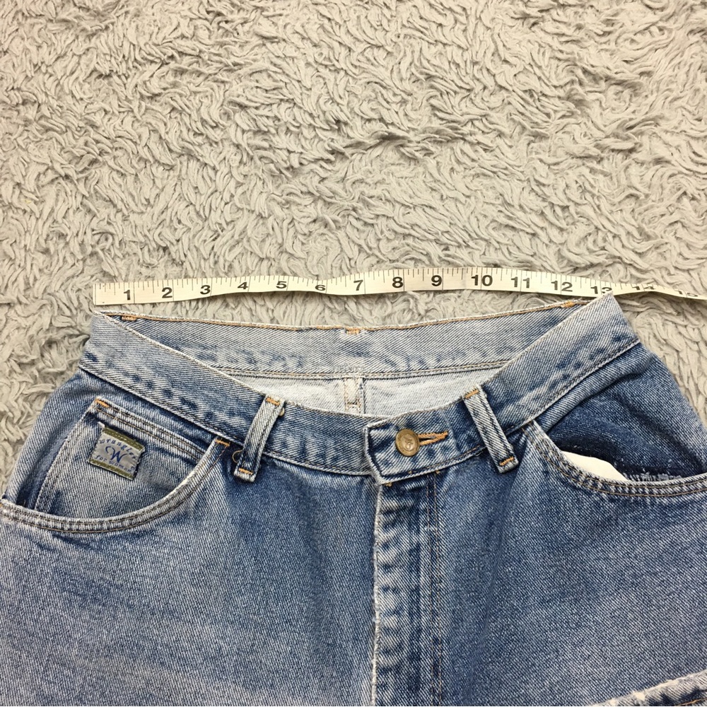 Vintage Wrangler Embroidered Skinny Jeans Blue Size 6 - Picture 10 of 16